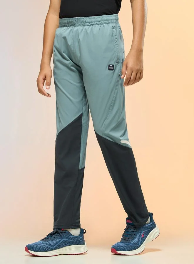 Technosport Boys Color Block Slim Fit Sports Track Pants